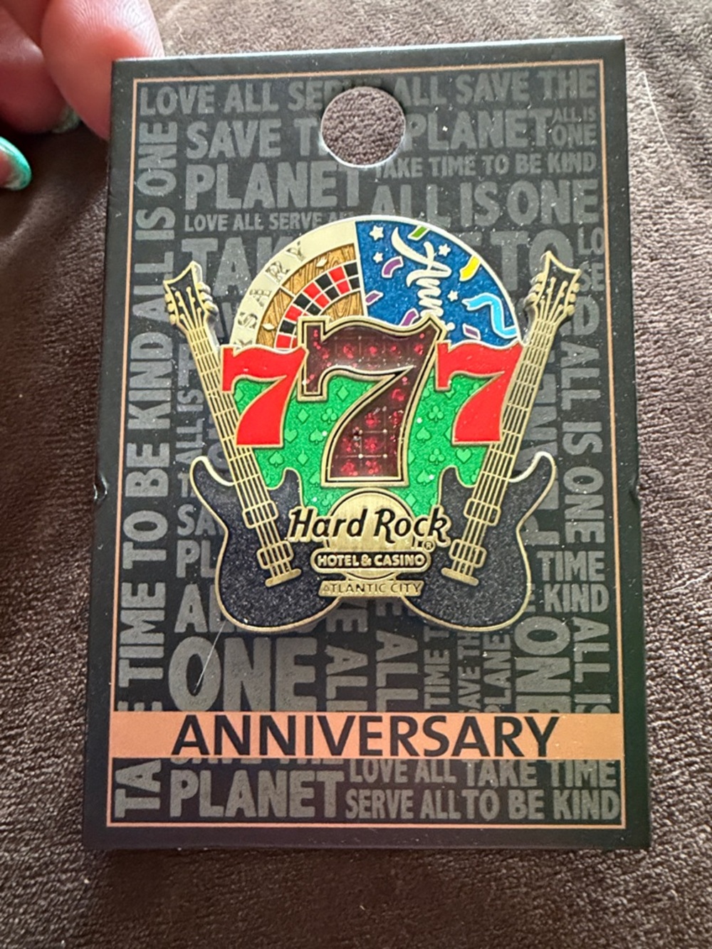 Hard Rock Casino Atlantic City Anniversary pin limited edition. New
